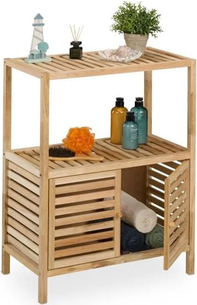 Étagère de salle de bain en noyer : fini le désordre et l'humidité