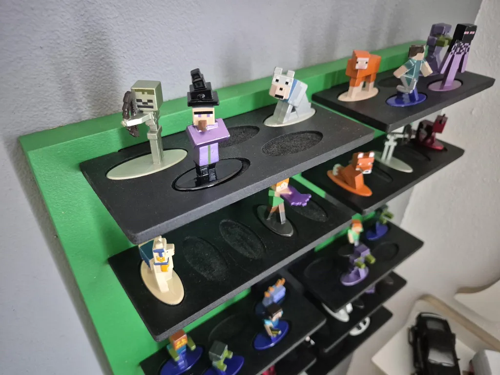Exposition de Figurines Compatibles avec Minecraft - Vitrine Plexiglas 35cm - 3
