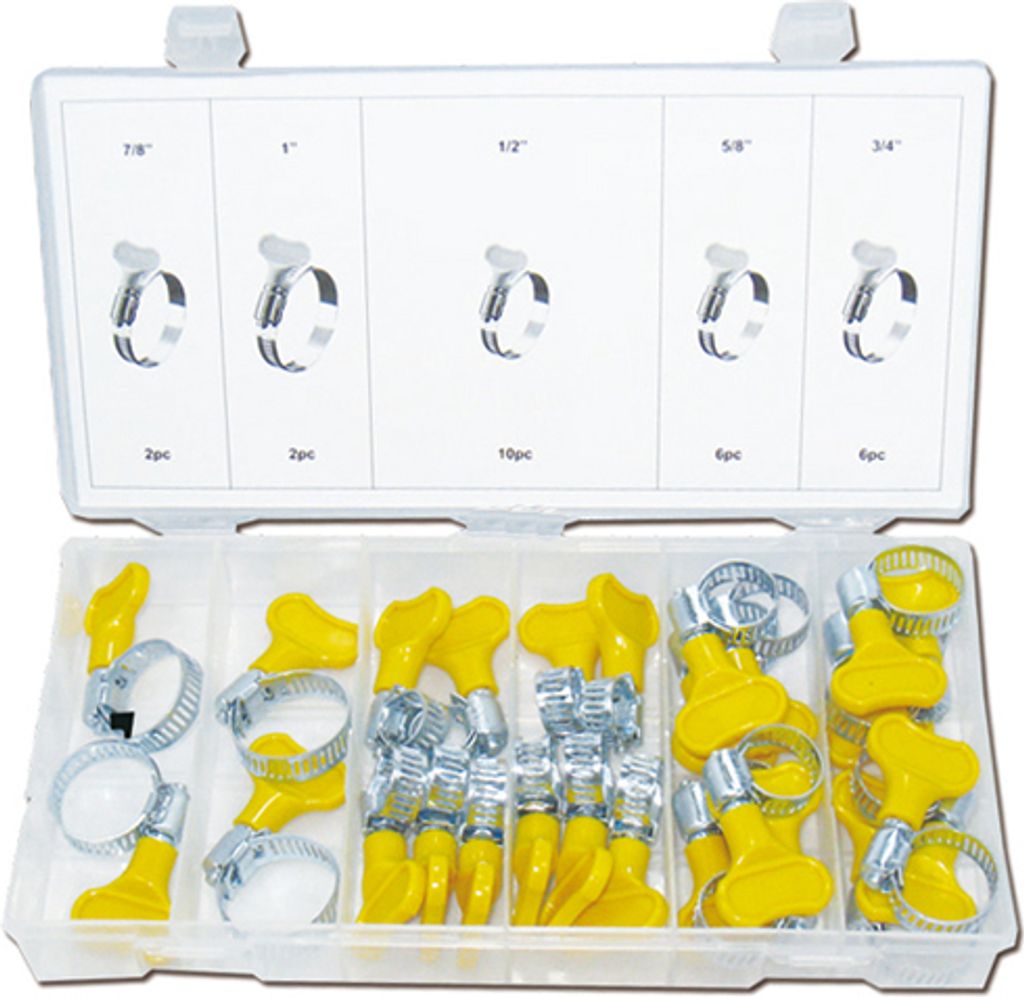 Universal Schlauchklemmen-Sortiment Schellen mit Schnell Handspanner 26-tlg.