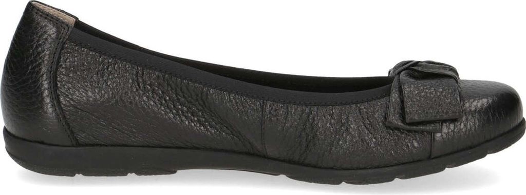 Caprice Damen Ballerina Leder Used Look Schleife rutschfeste Sohle 9-22153-42, Größe:39 EU, Farbe:Schwarz