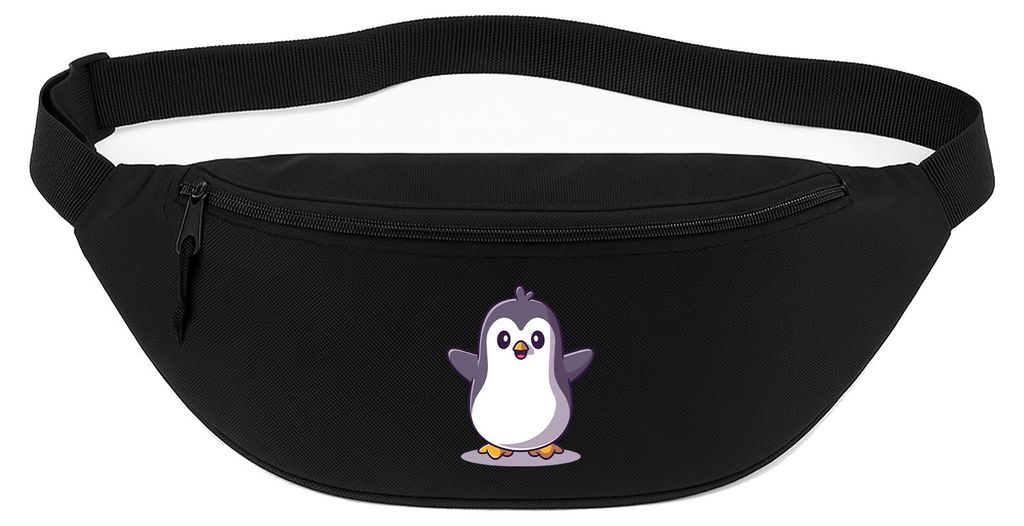 Huuraa Bauchtasche Pinguin Comic 2,5 Liter Black Polyester Produktbild 