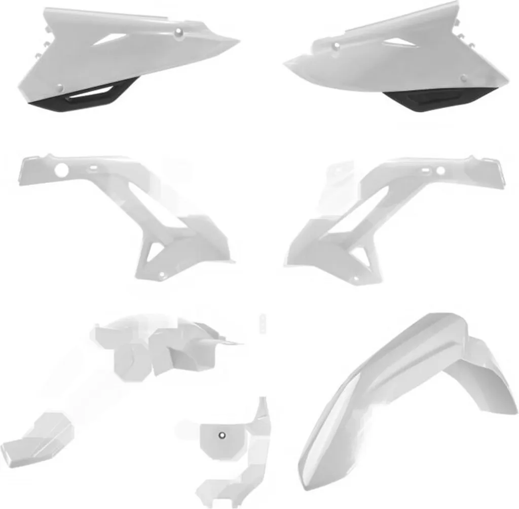 Rénover des Plastiques Rayés : Kit Polisport Blanc pour Honda CR