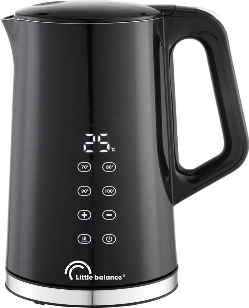 Bouilloire 1,7L pour thé et café - Grand Volume Digital Noir Little Balance