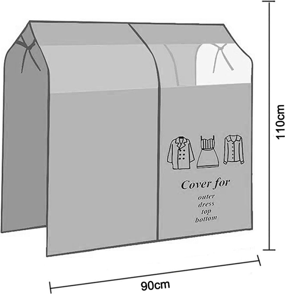 Linsition Kleiderstangen-Abdeckung - Staubschutz Für Garderobe | Transparente Schutzhülle