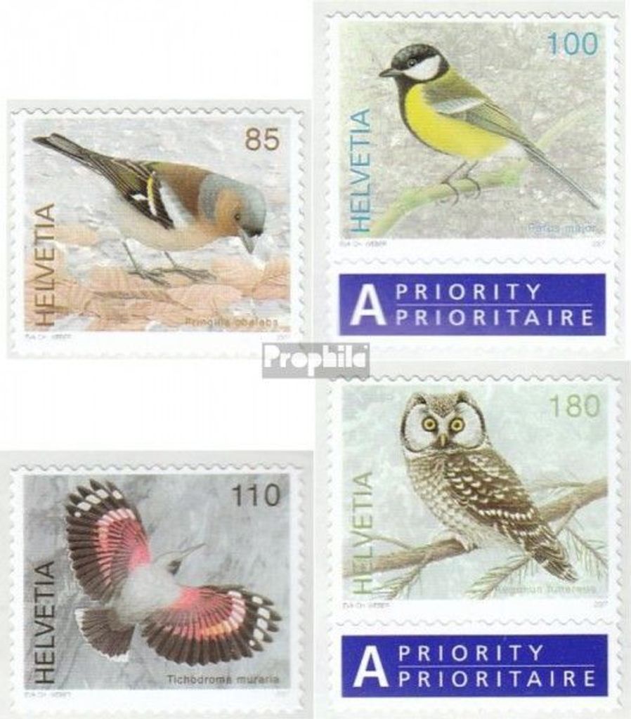 Briefmarken Schweiz 2007 Mi 2026-2029 (kompl.Ausg.) gestempelt Freimarken: Vögel