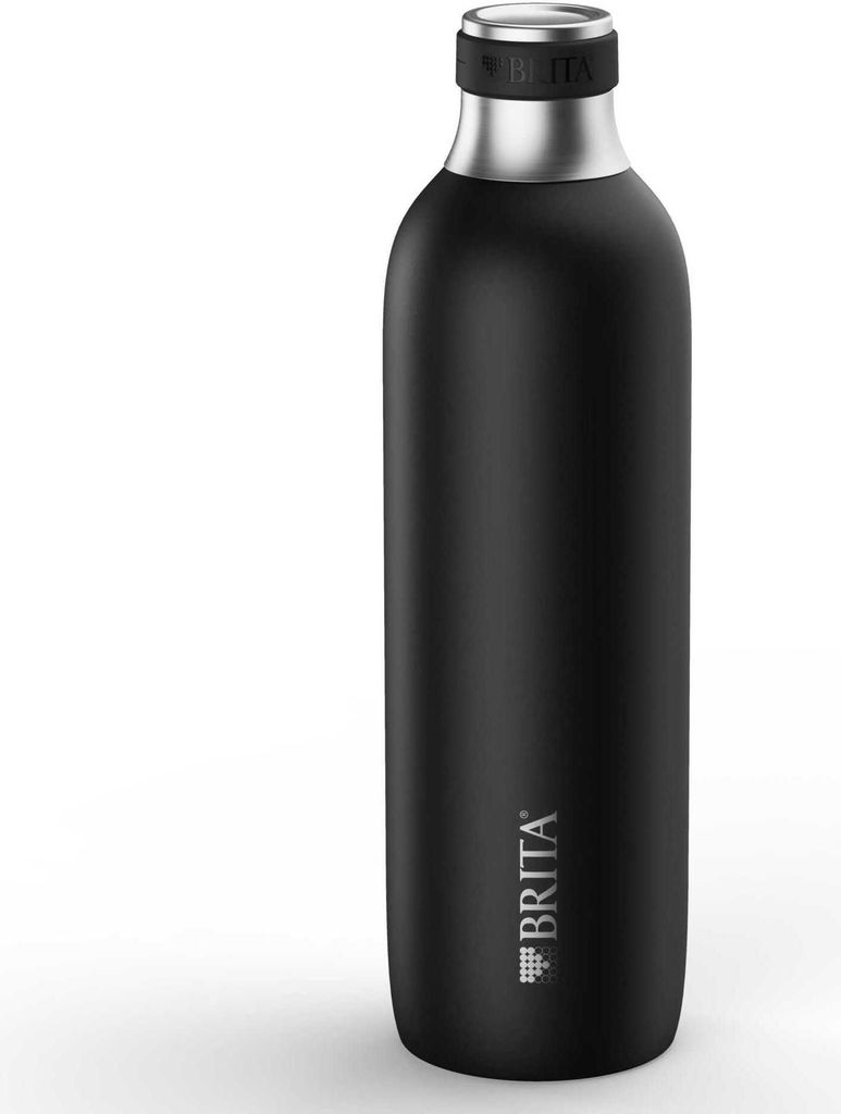Brita sodaTRIO Edelstahlflasche schwarz groß