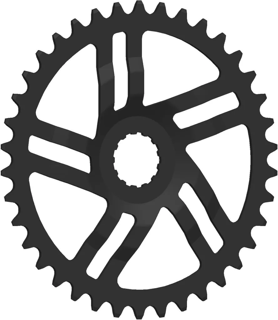 Pignon de Vélo Électrique 38 Dents pour Moteur Bosch Gen3 Noir