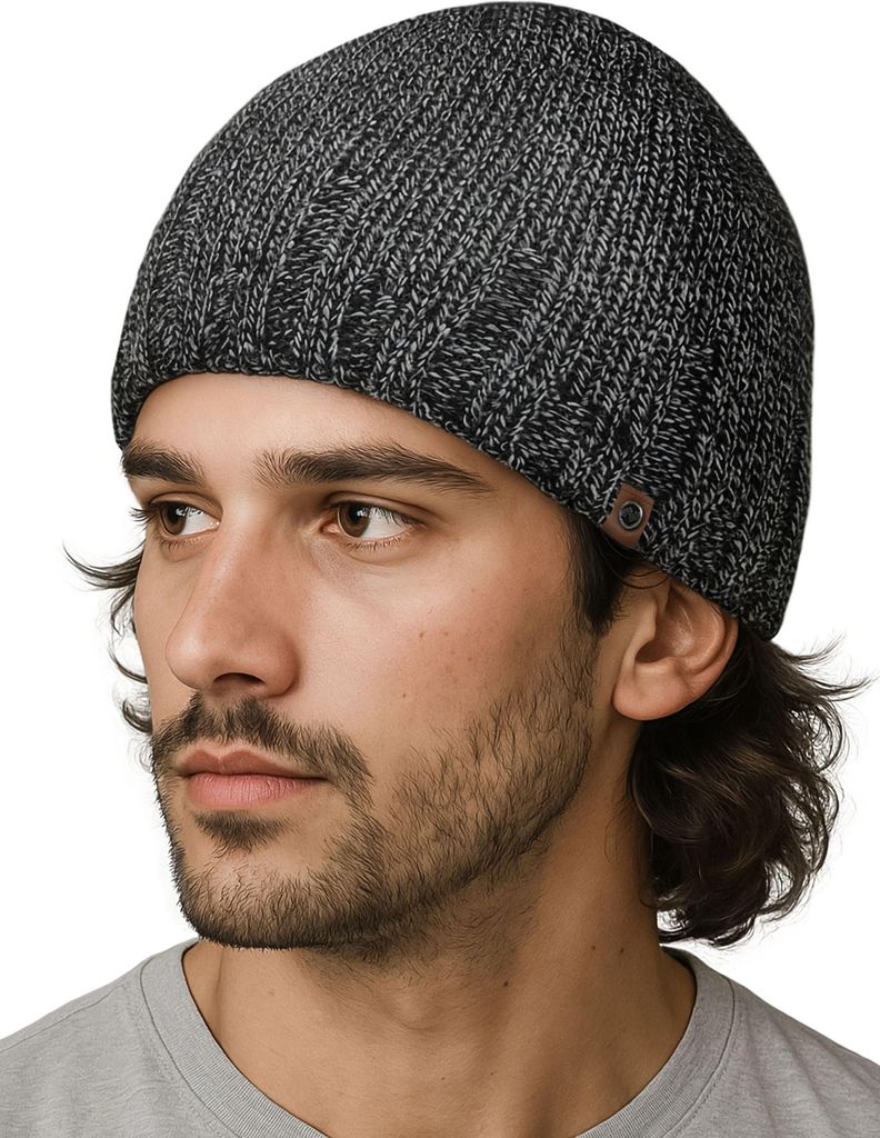 Beanie Mütze Herren Damen Unisex - Winter Strickmütze Mit Fleecefutter