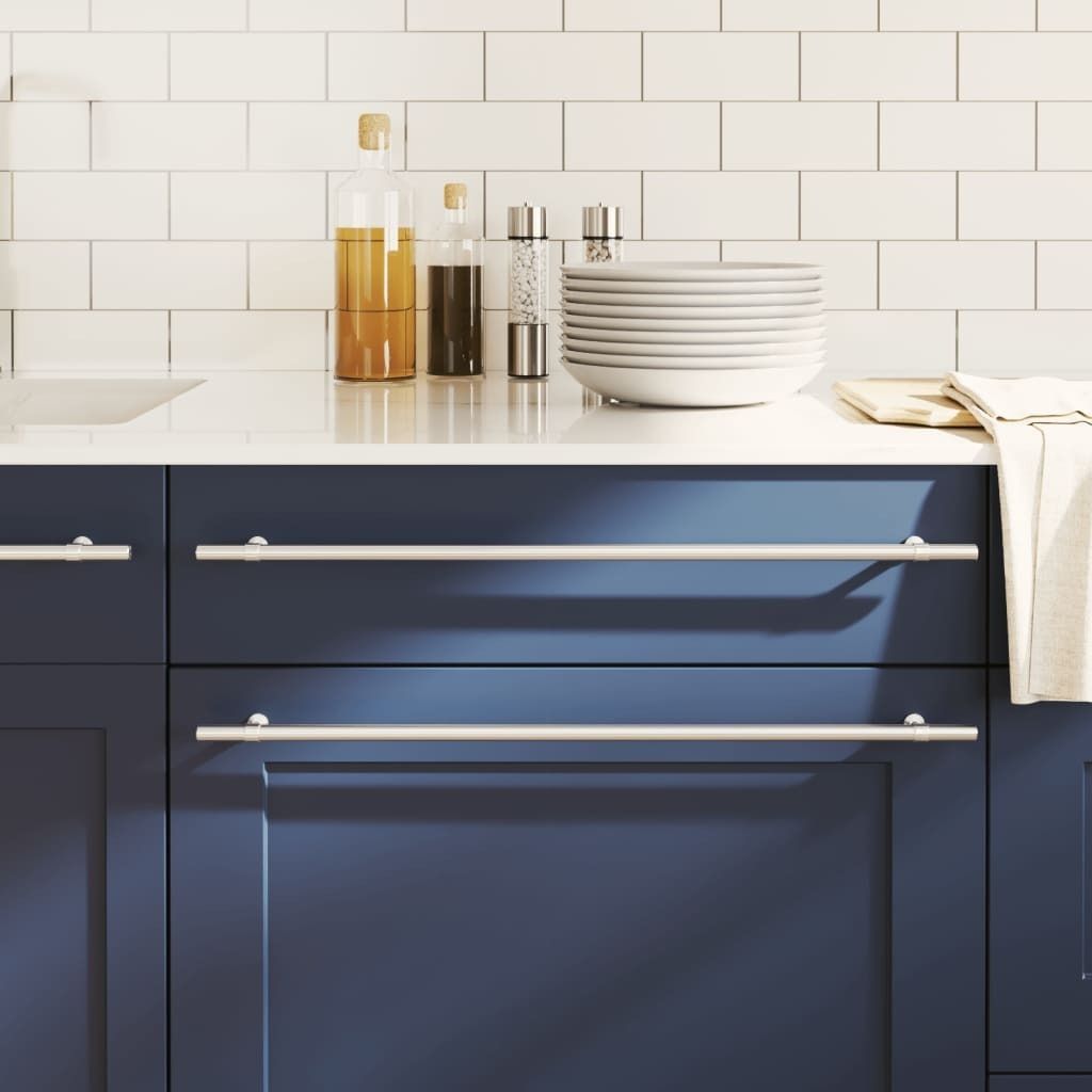 Cloris Designermöbel Möbelgriffe 10er Set Silbern 480 mm Edelstahl 2024 Neu