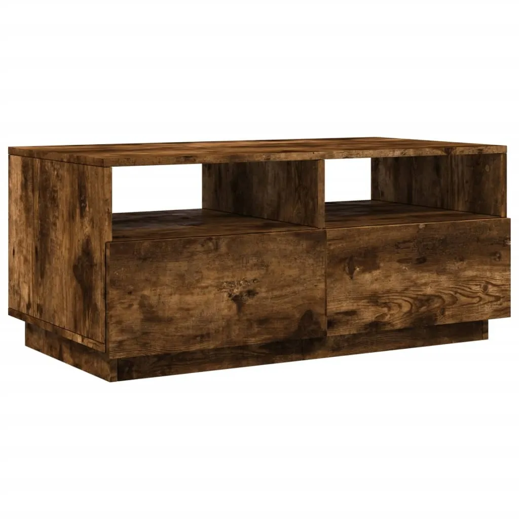Analisi Tavolino Durevole Octo Rovere Fumé con LED 90x49x40 - 3