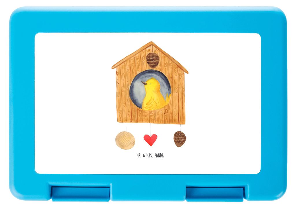 Mr. & Mrs. Panda Brotdose Vogelhaus Home - Weiß - Geschenk, Haus, Vorratsbehälter, Vesperbox, Bentobox, Lunchbox, Sweet, Einzugsgeschenk, Vogel, ...