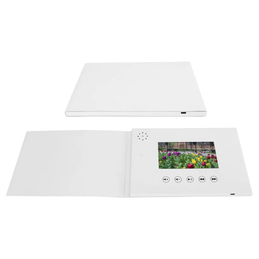 Brochure vidéo électronique avec écran LCD HD pour message de vœux