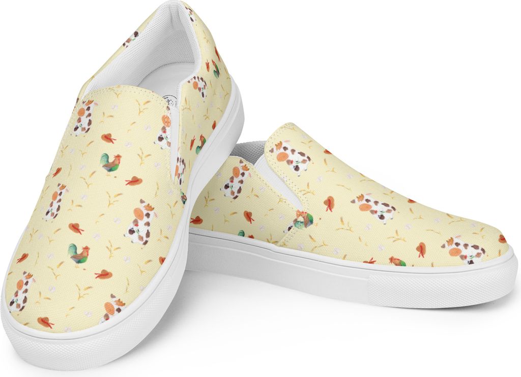 Mr. & Mrs. Panda Loafer Kuh Größe 44 - Gelb - Geschenk, Motivtion, Espadrilles, Bauernhof, Spruch, Damenschuhe, Halbschuhe Damen, Träume, Milch,...