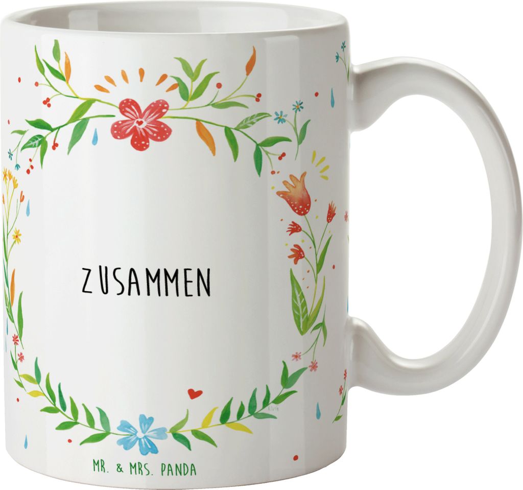 Mr. & Mrs. Panda Kaffeebecher Zusammen - Geschenk, haferl, Keramiktasse, Tasse, Teetasse, Kaffeetasse
