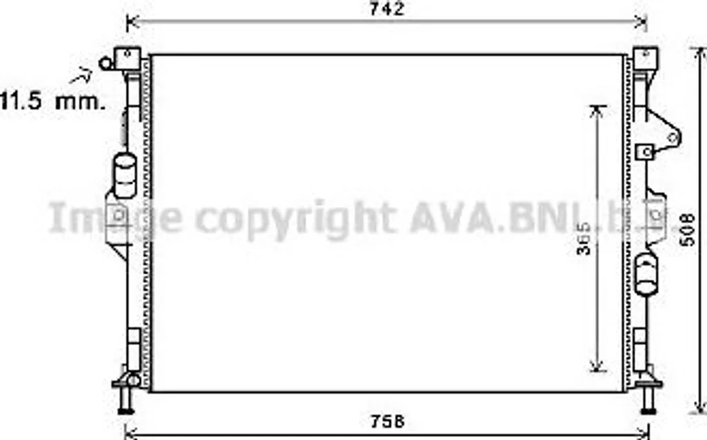 Radiateur de refroidissement eau Ford Kuga - Pièce de rechange AVA FD2581