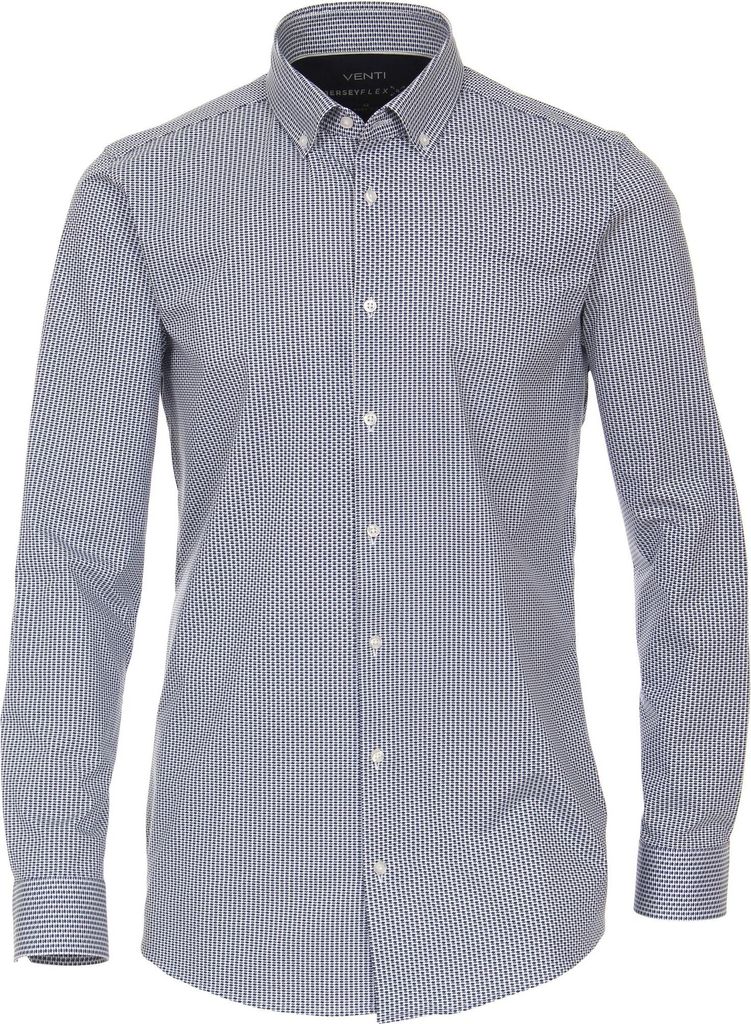 Venti - Body Fit - Bügelleichtes Herren Langarm Hemd (123955900), Größe:40, Farbe:Blau (100)