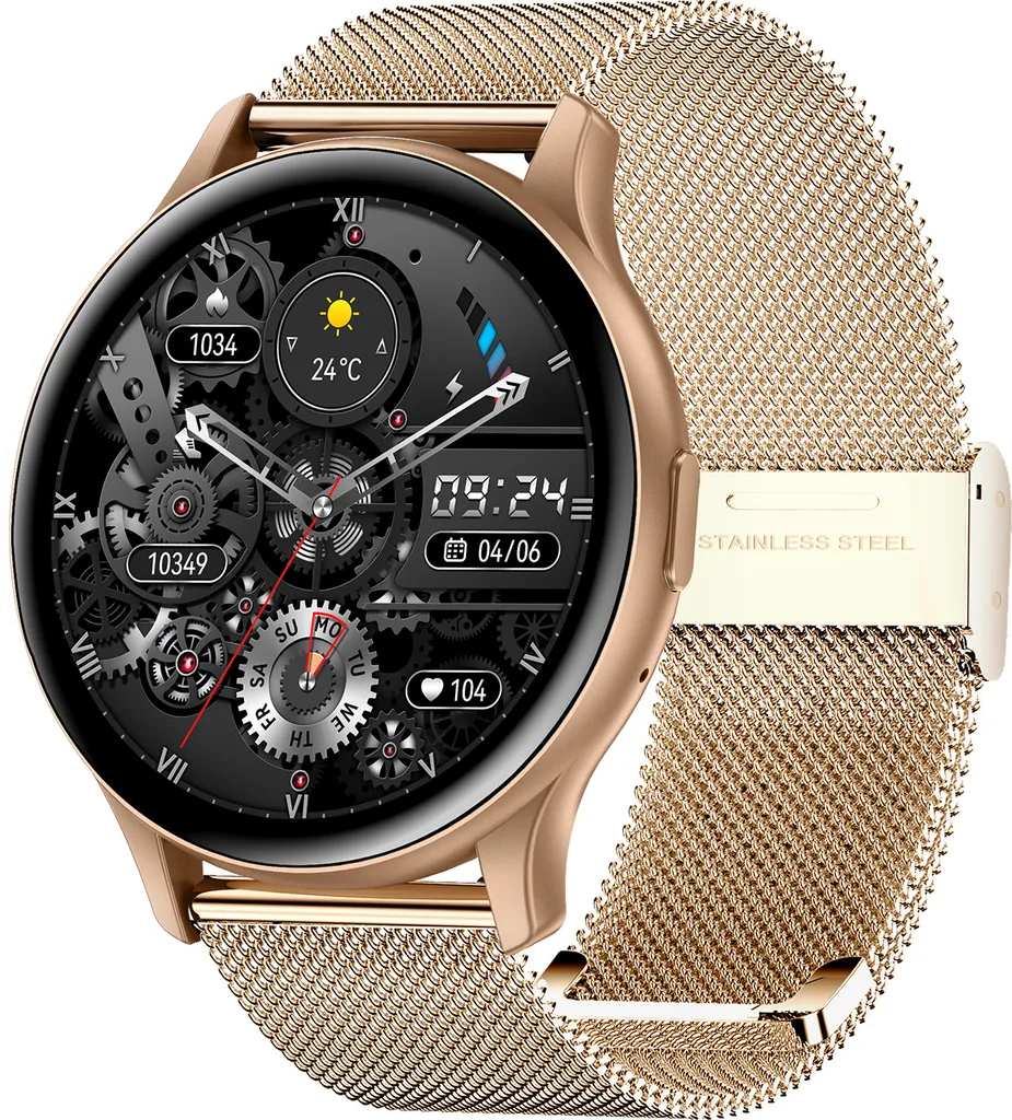 Regala lo Smartwatch SENBONO MAX11 Oro: AMOLED 1.43 e Mesh Steel