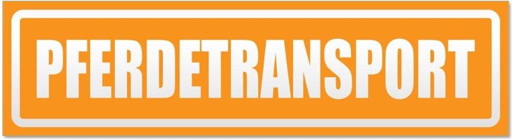 Kiwistar - Autoaufkleber - Orange - 60 x 16 cm - Pferdetransport invertiert - Hinweis Aufkleber Sticker für Auto, Kfz, Fahrrad, PKW, LKW