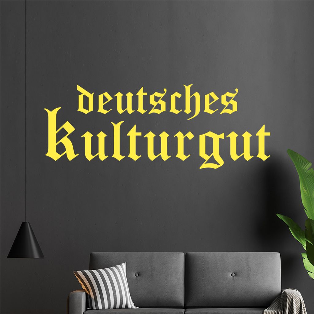 KIWISTAR Deutsches Kulturgut alte Schrift Text Wandtattoo in 6 Größen - Wandaufkleber Wall Sticker - Dekoration, Küche, Wohnzimmer, Schlafzimmer...