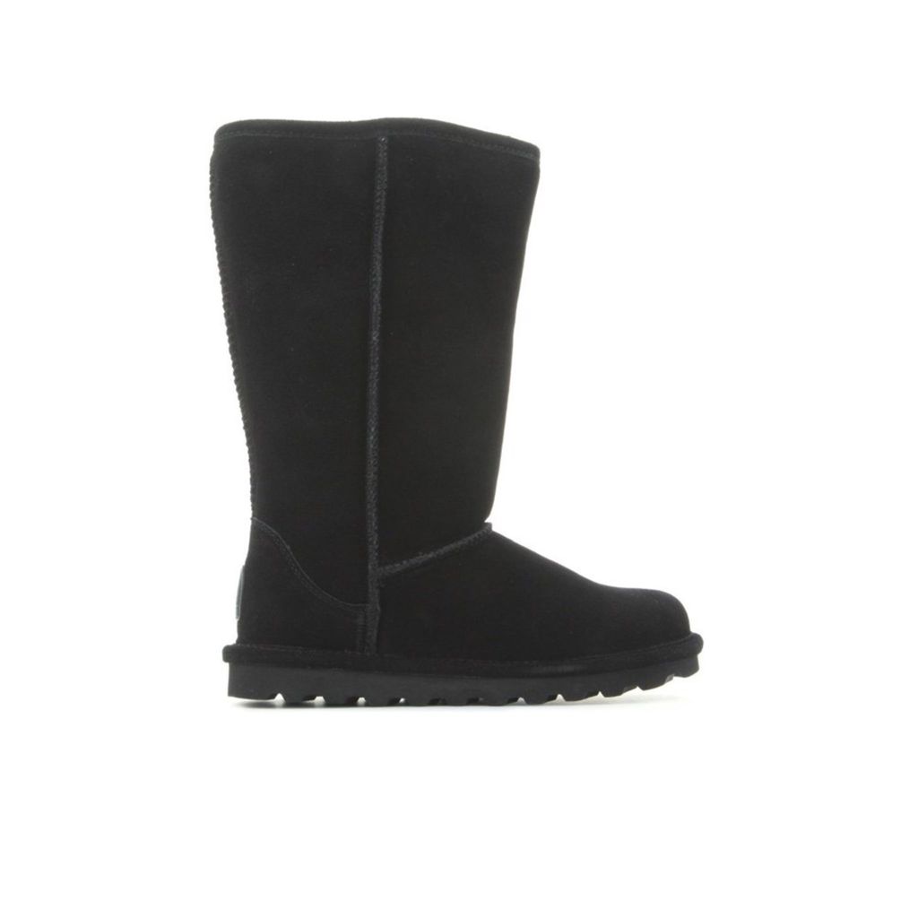 A black boot on a white background.
