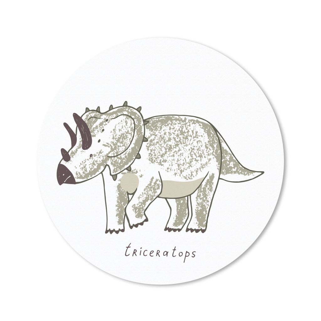MuchoWow Mauspad Mousepad Kinderzimmer - Triceratops - Dinosaurier - Jungen - Mädchen - Kinder 40x40 cm - Mousepads - Maus Mat - Pad - Mausunter...