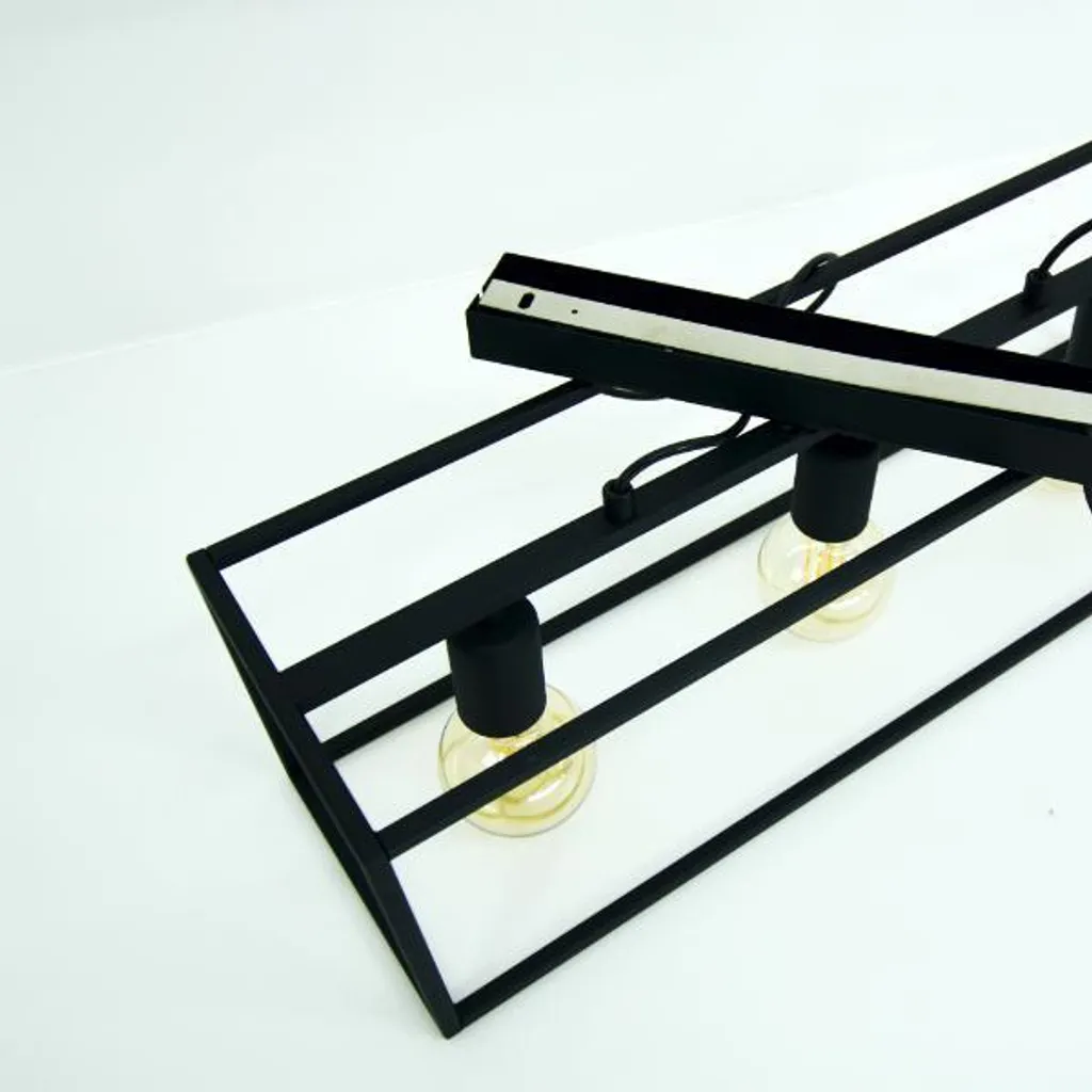 Lampada Sospensione Horus 2862/Z-B-3 Nera E27 Regolabile 3 Luci - 9