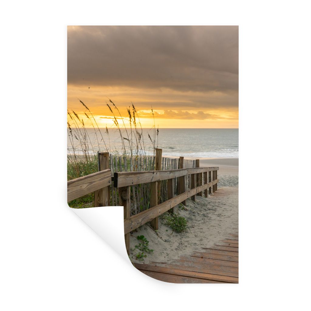 MuchoWow Wandtattoo Wandsticker Wandaufkleber Strand - Meer - Düne - Weg 20x30 cm Selbstklebend und Repositionierbar - Sticker - Dekorfolie