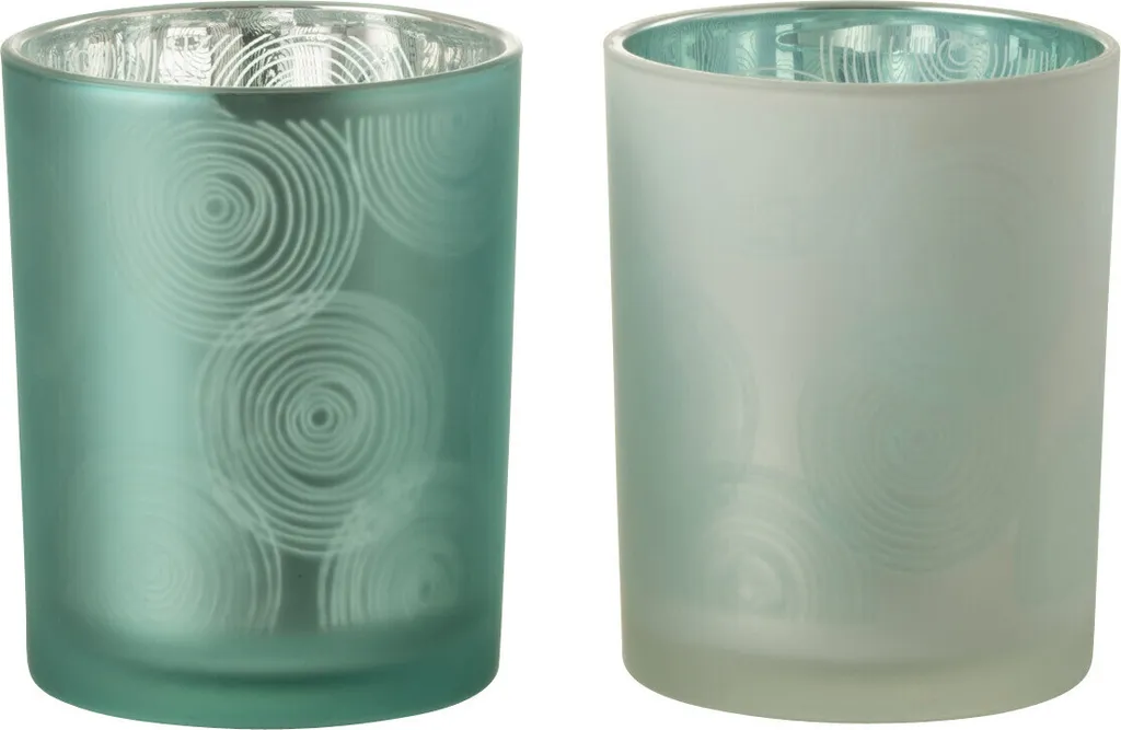 Déco de Table Réussie avec la Lanterne Spirale Verre J-Line - Pack de 2