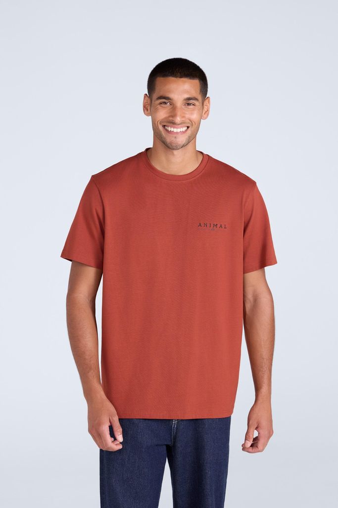 Animal - "Chase" T-Shirt für Herren, Baumwolle aus biologischem Anbau, Sommer MW302 (XS) (Orange)