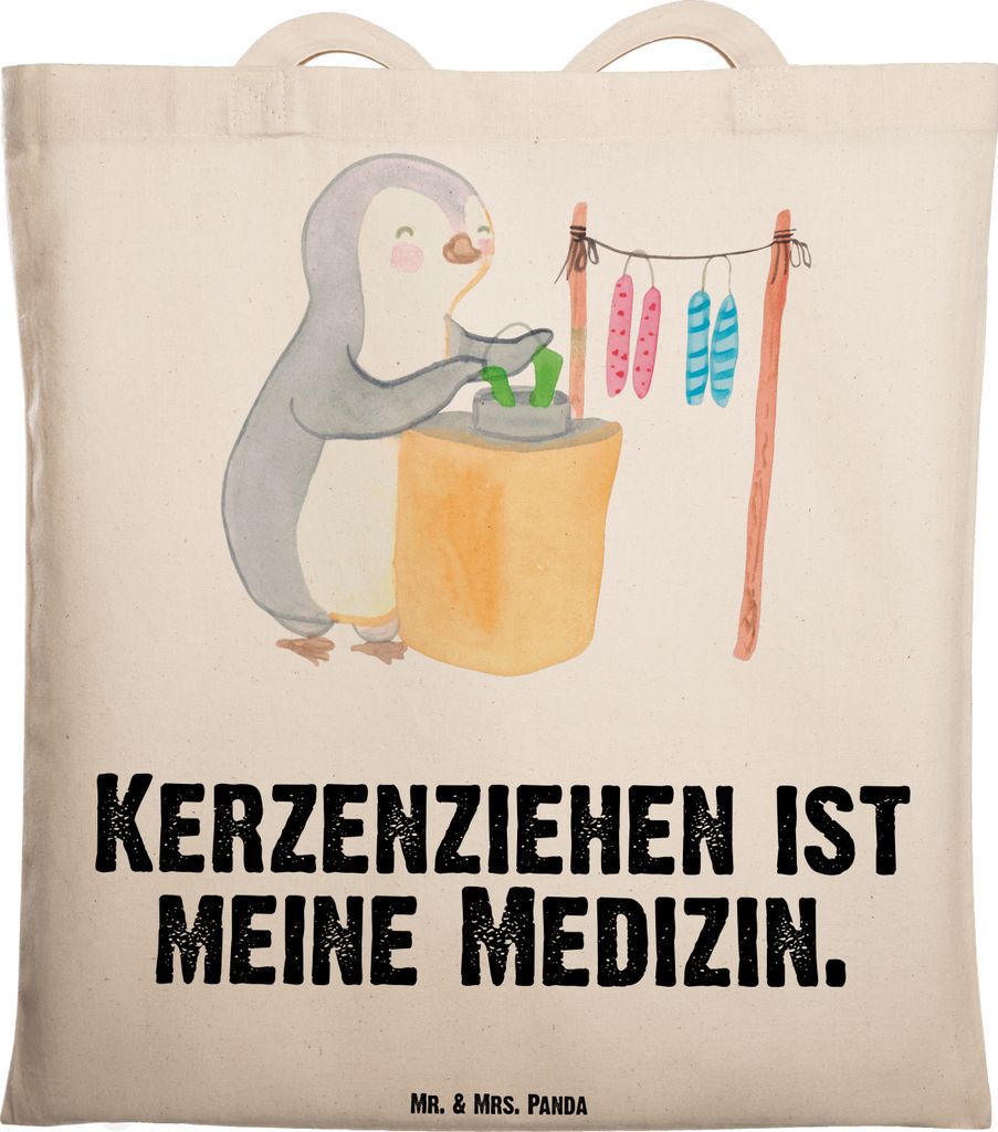 Mr. & Mrs. Panda Uni Tasche Pinguin Kerzenziehen - Transparent - Geschenk, Kerzen Ziehen. DIY, Shopping, Jutebeutel, Deko Basteln, Tote Bag, Laptop...