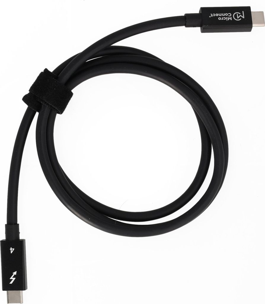 Microconnect TB4010, 1 m, 40 Gbit/s, Schwarz, Produktbild 