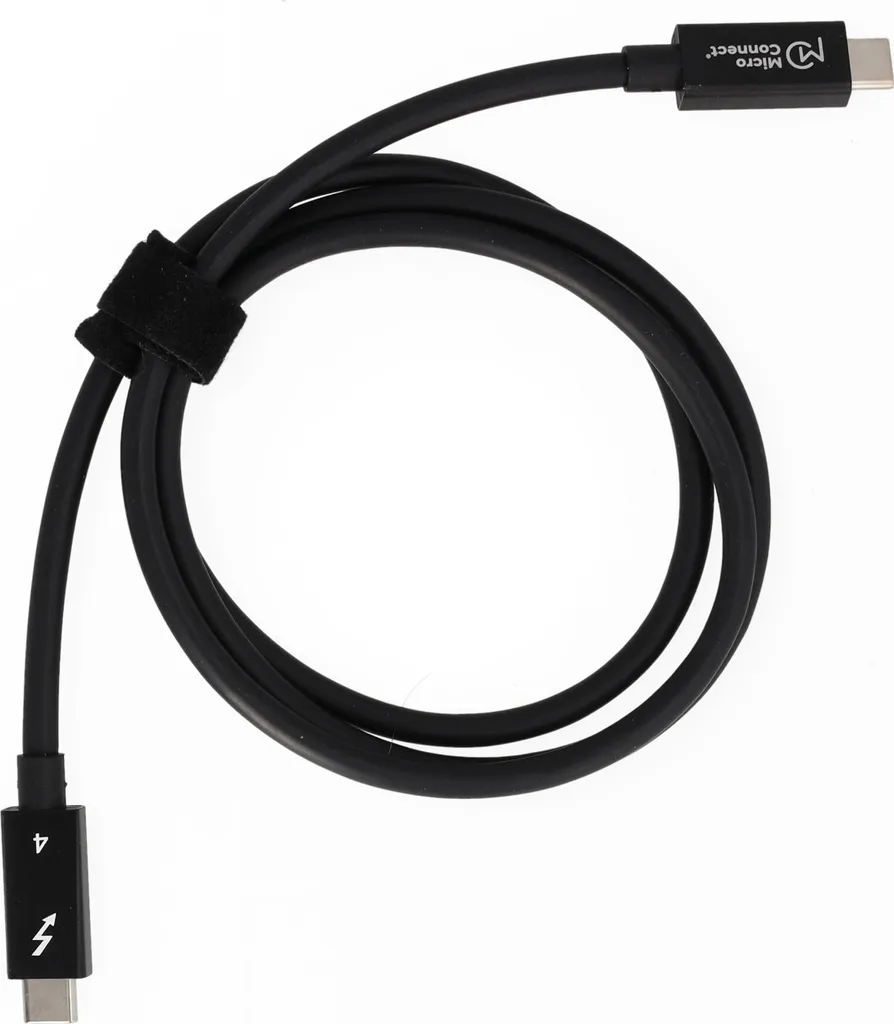 Câble USB-C 100W Thunderbolt 4 MicroConnect 8K 60Hz Noir Longueur 1m - 2