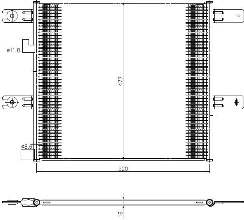 Condenseur de climatisation NRF 350508 pour Audi A3 et Touran 1T