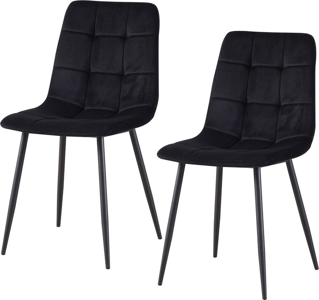 Stuhl Mesa Velvet Schwarz