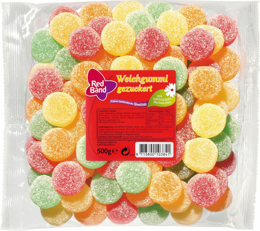 Red Band gomme molle sucrée 500g Image du produit 