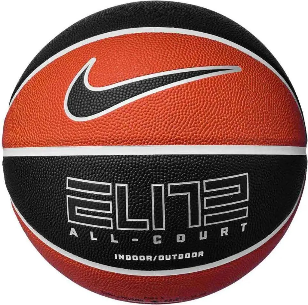 Nike Elite All Court 8P 2.0 Ballon de Basket Ambre Noir Argent 07