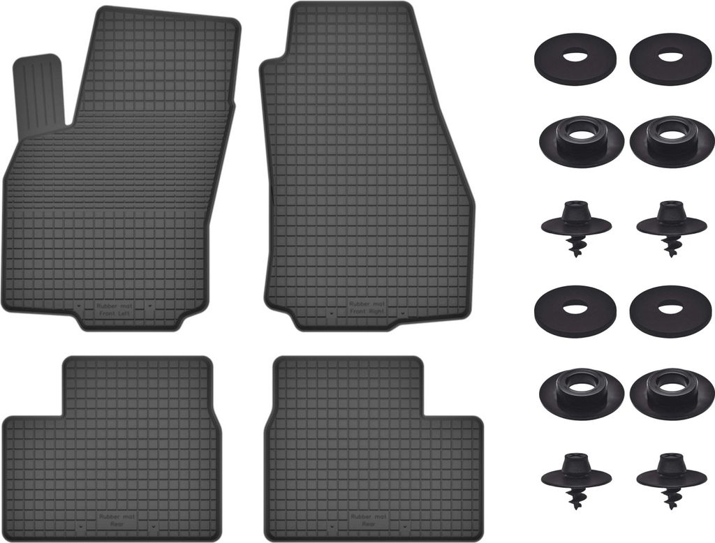 Gummimatten Mit Stoppern Für: Opel Astra G (1998-2009) Schwarz Set