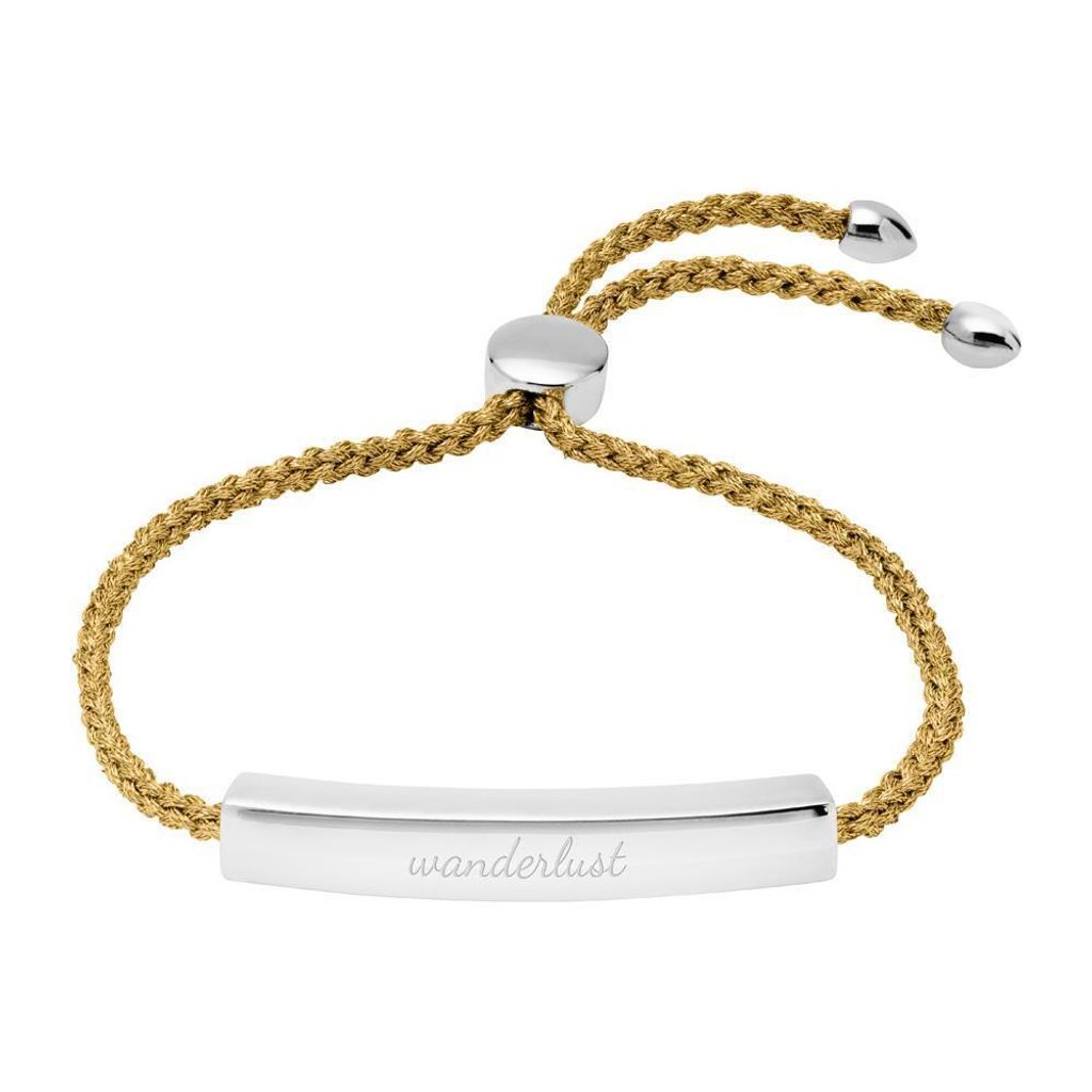 Armband aus 925er Silber und Gold metallic-Band
