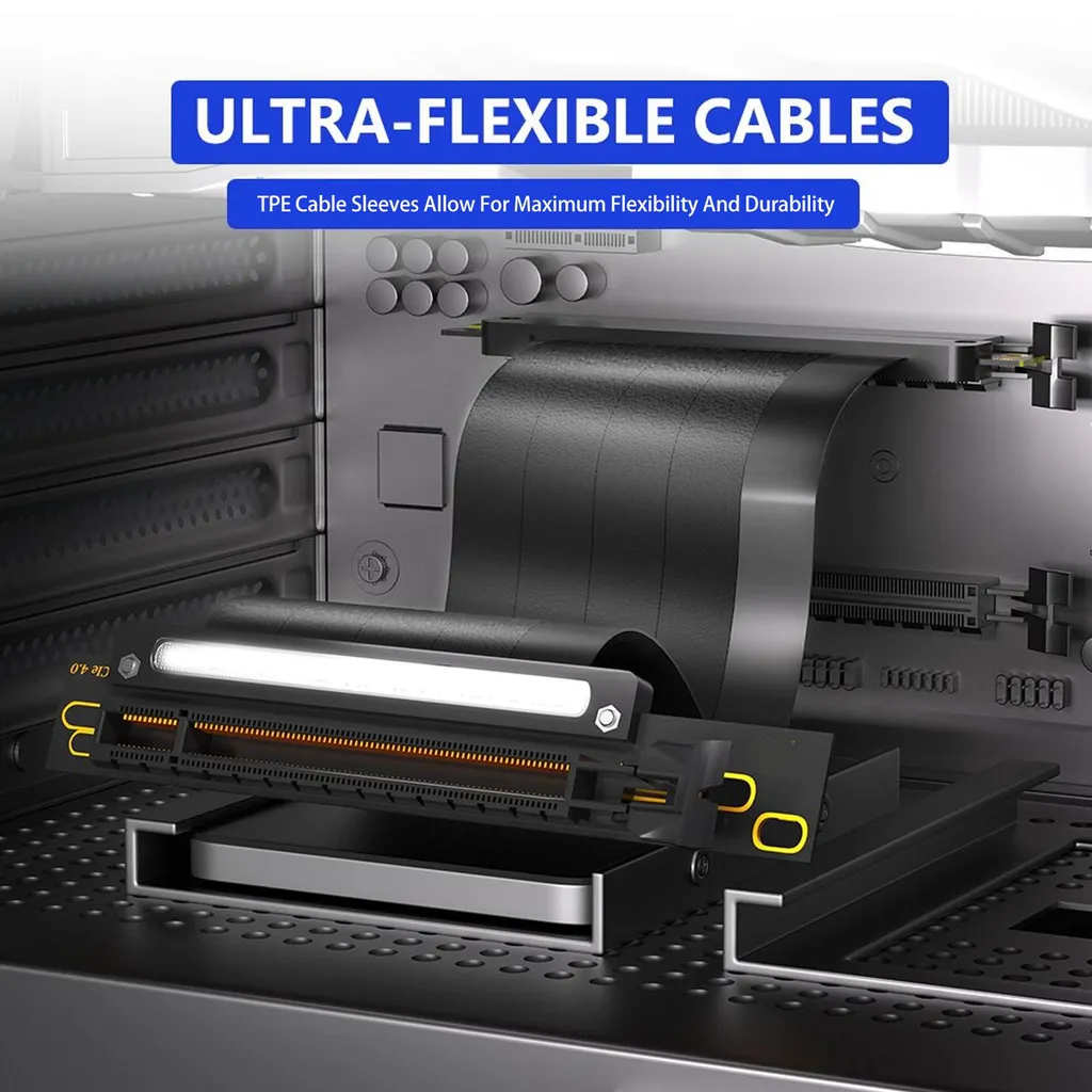 Câble Riser PCIe 4.0 x16 Anti-Interférences - Réparez les Chutes de FPS GPU - 10