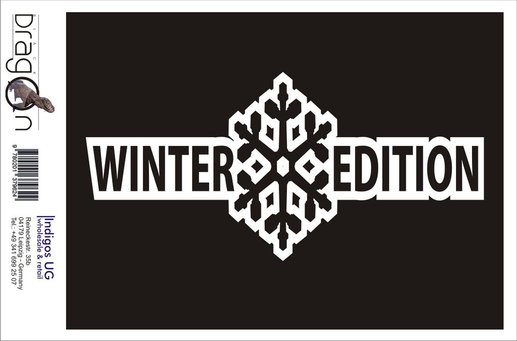 Aufkleber / Autoaufkleber - JDM / Die cut / Auto / OEM - Winter edition - 210x100mm rot - Heckscheibe / Heckscheibenaufkleber