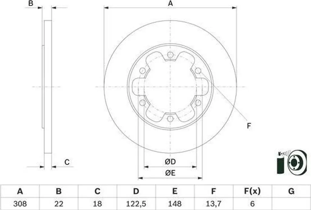 Jeu de Disques de Frein Avant Ventilés pour FORD Transit V363 Bosch