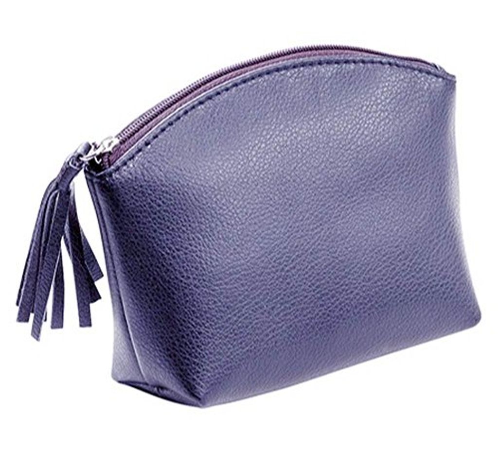 Alassio Kosmetiktasche Leder blau