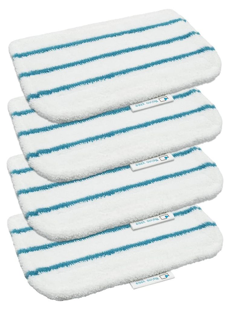 4 Stück Waschbar Mikrofaser Pad für Black & Decker Steam Mop FSMH1321JMD, FSM1605, FSMH13151SM, FSM1616, FSM1630, FSMP20