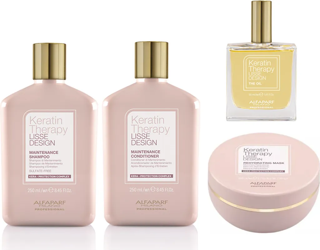 Alfaparf Lisse Design Keratin Therapy Coffret Lissage Kit Complet 4 Soins