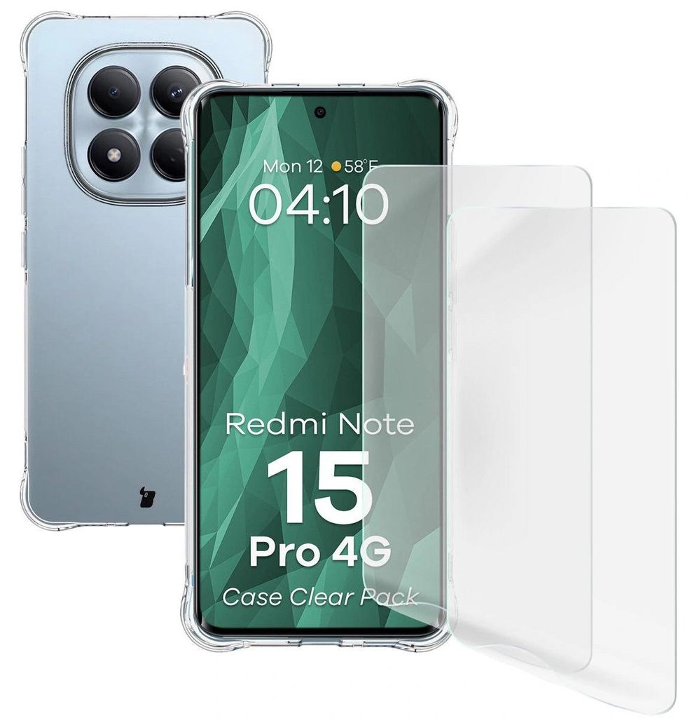 Schutzhülle + 2x gehärtetes Glas für Xiaomi Redmi Note 15 Produktbild 