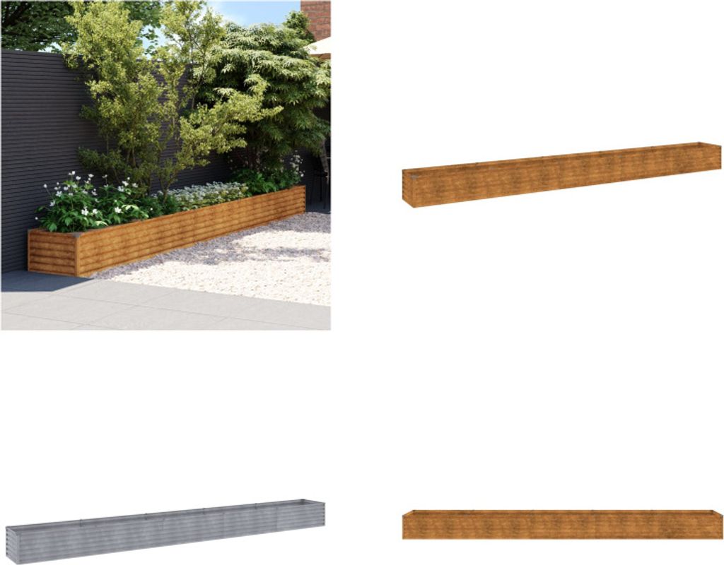 vidaXL Hochbeet 482x50x36 cm Cortenstahl - Hochbeet - Hochbeete - Pflanzgefäß - Blumengefäß