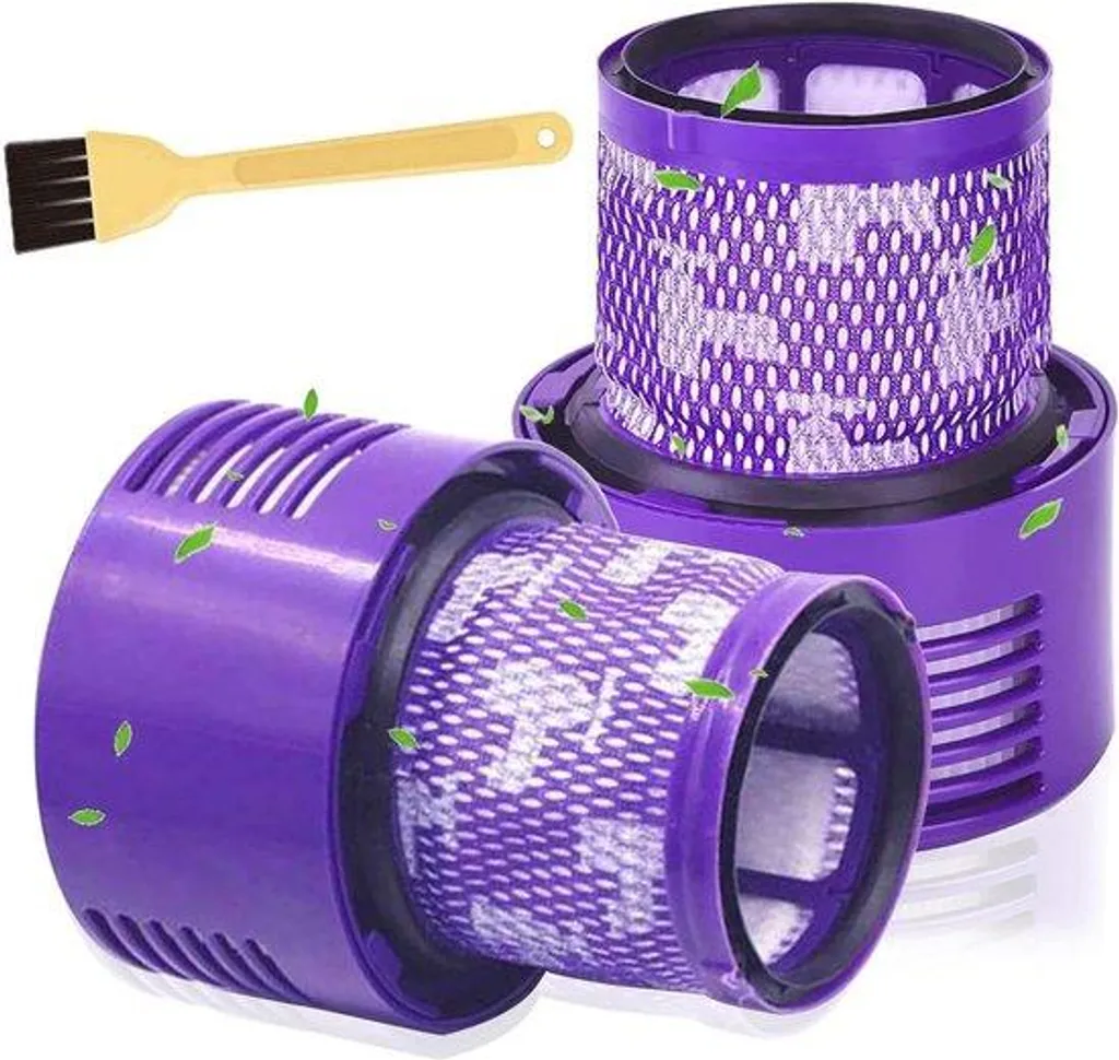 Kit de 2 filtres aspirateurs HEPA réutilisables et brosse de maintenance