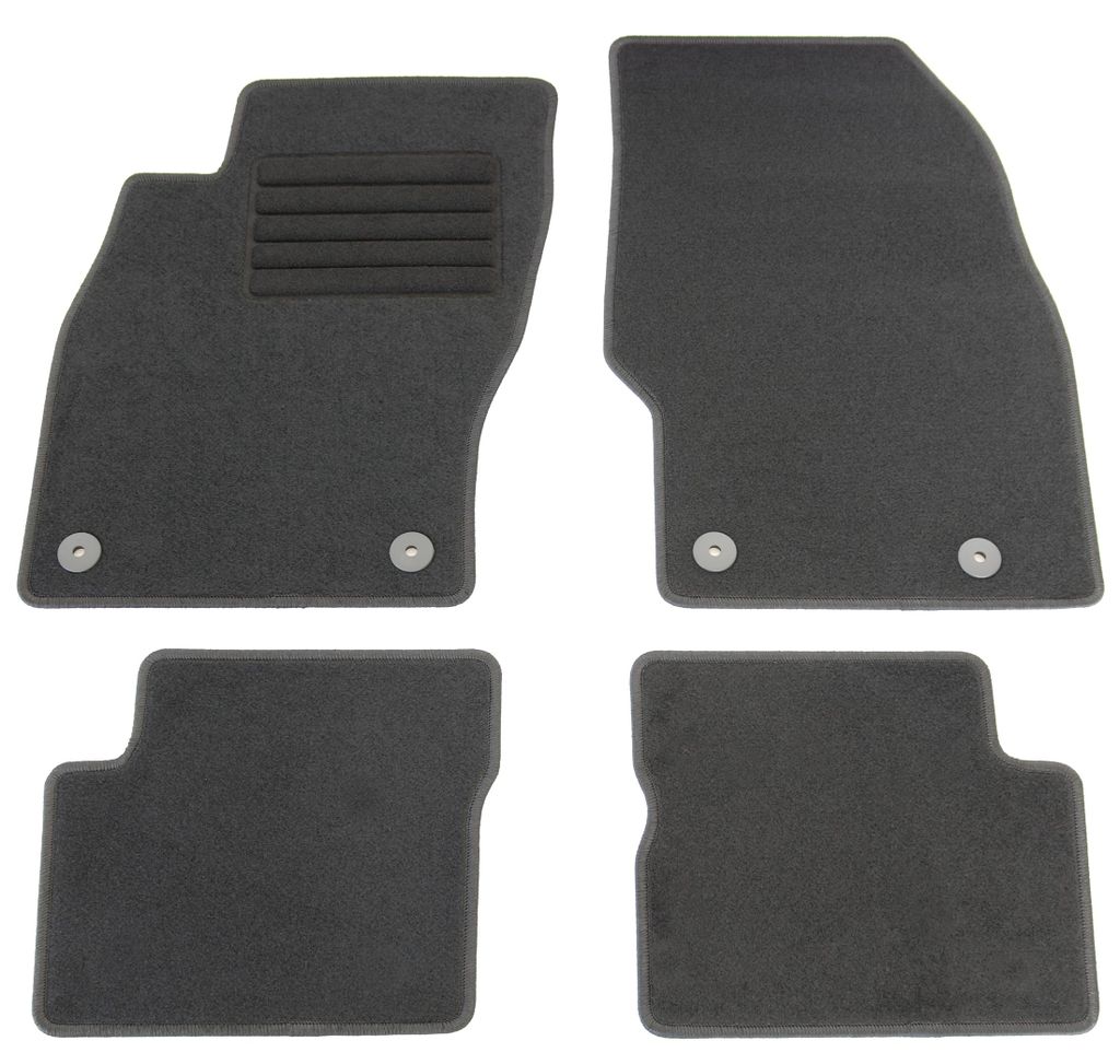 Fußmatten-Set für Opel Corsa D, 10/2006-12/2014, 4-teilig, Schwarz