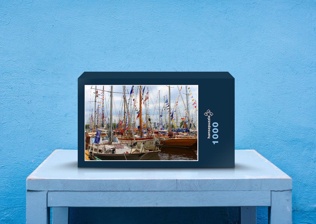 hansepuzzle 22118 - Hafen von Riga Puzzle, 1000 Teile, Sport, 60,0 x 46,0cm mit hochwertiger Aufbewahrung, Kartonbox und wiederverschließbarem Beutel
