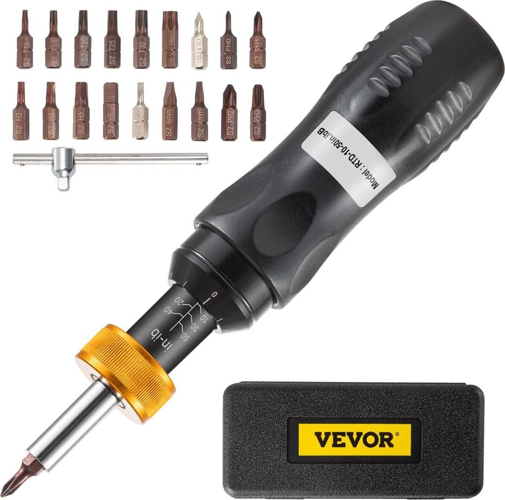 1/4"-Drehmomentschraubendreher-Schlüsselsatz, Drehmomenteinstellbereich 10–50 in-lbs, Drehmomentbereich mit einer Genauigkeit von ±5 %, Drehmom...